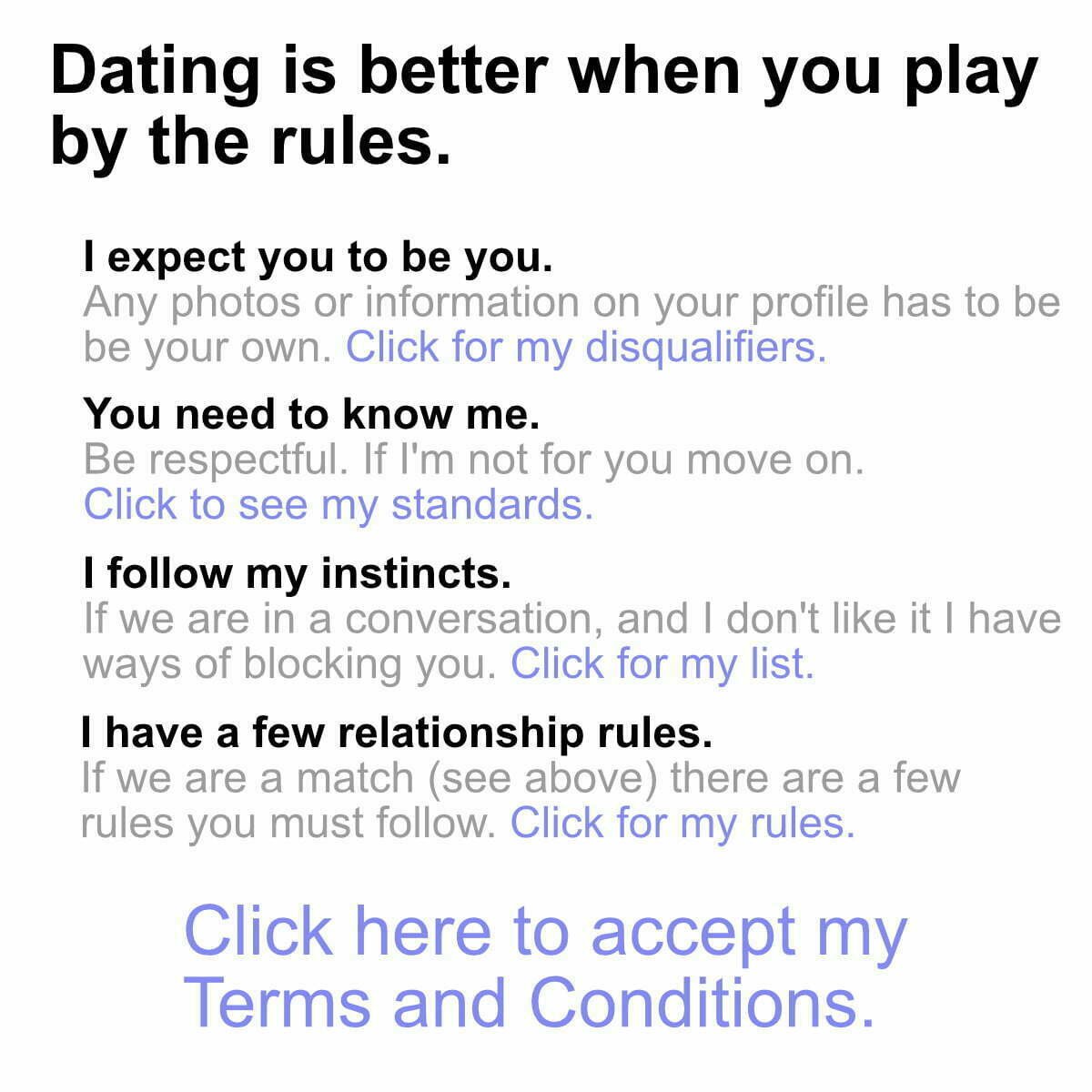 Dating App Rules
